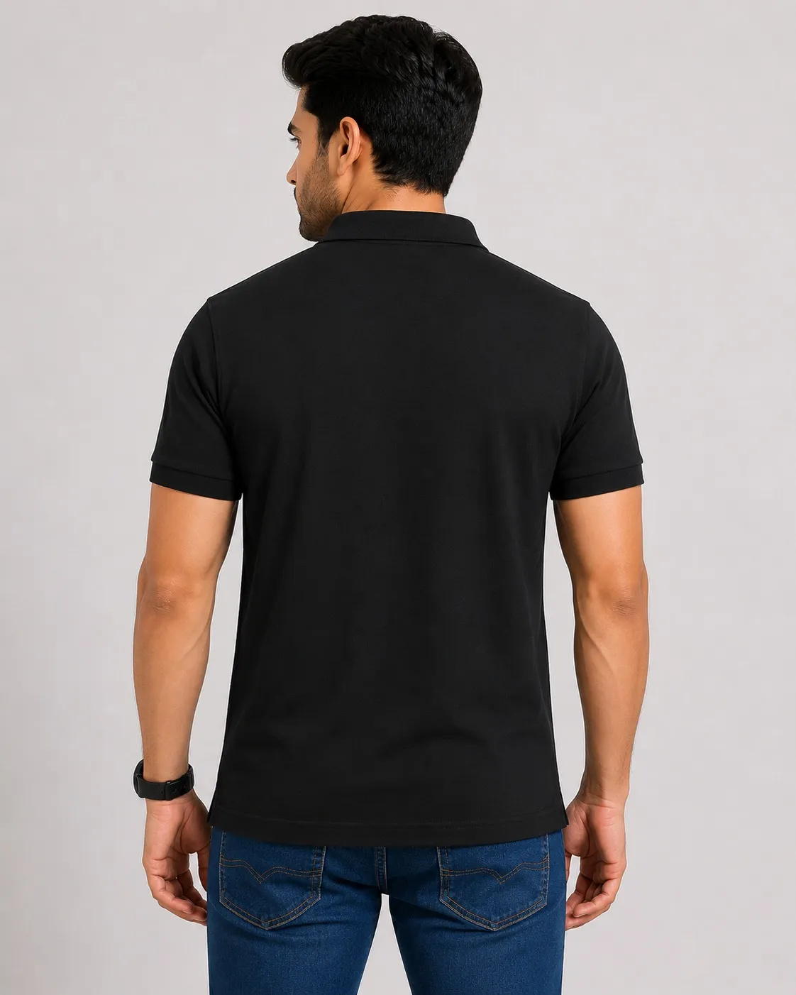 Men's Premium Eco Blend 240 GSM Plain Polo T-shirt — bulk from ₹389