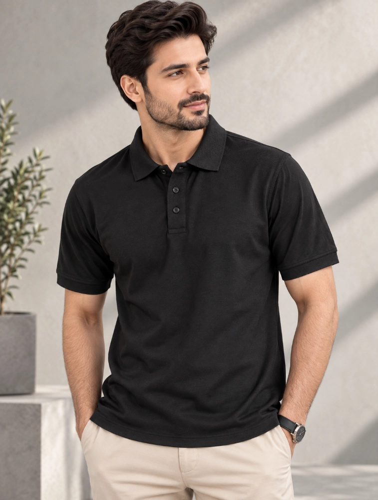 Black Mens Premium Mars 200 GSM Dri Fit TShirt