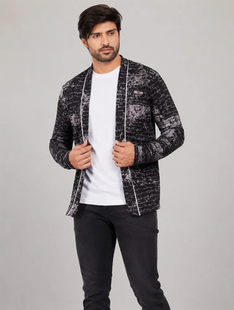 Black Mens Premium Printed Jackets — bulk from ₹345