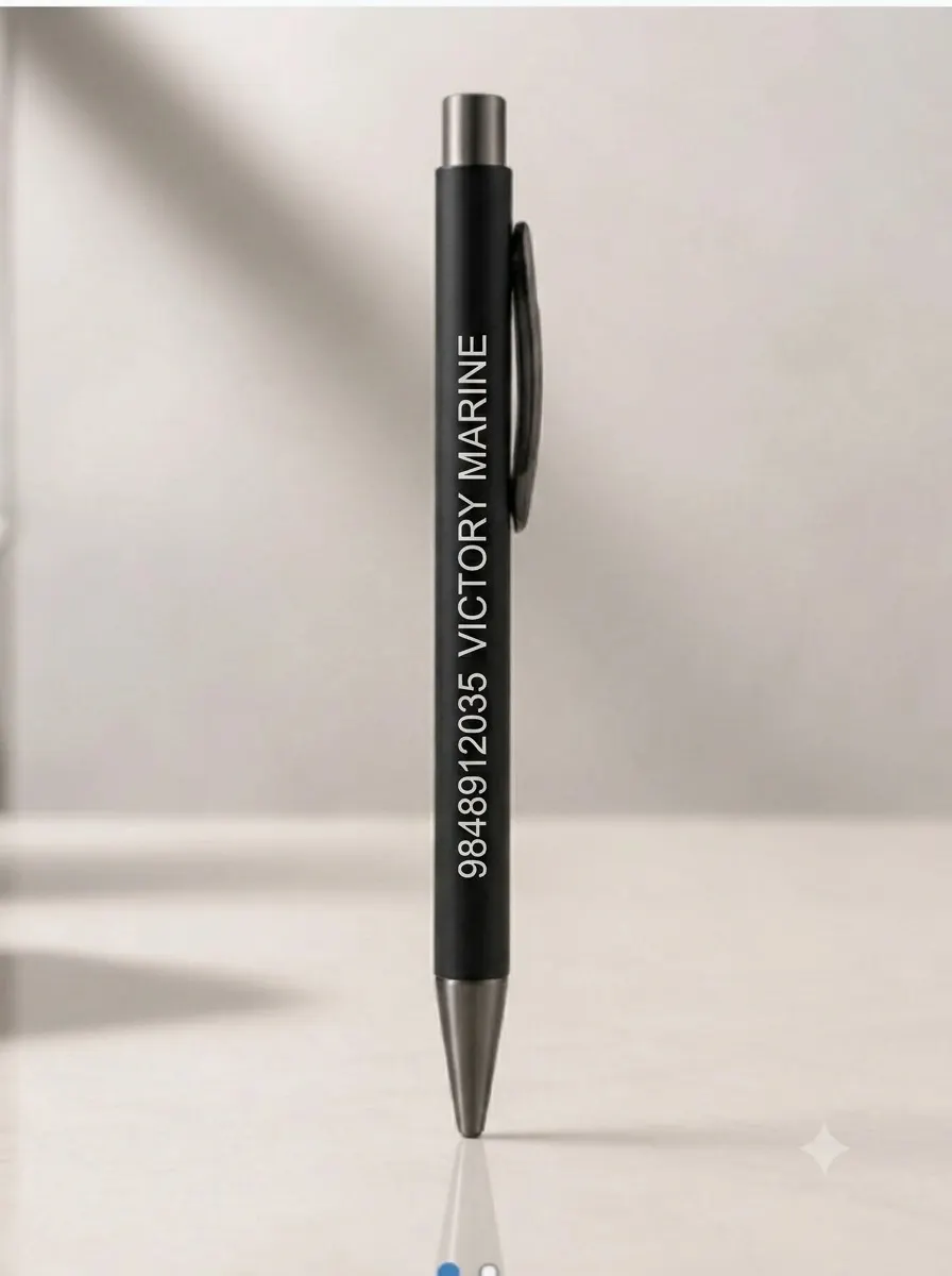 Black Metal Matte Finish Ball Pen with Clip