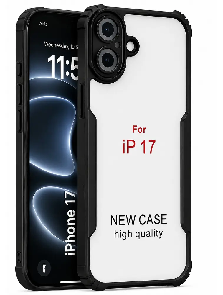 Black Poly Matte Silicone Camera Protection Case for iPhone 17air 