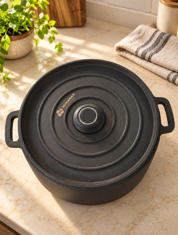 Black Premium Cast Iron Dutch Oven Cooking Collection