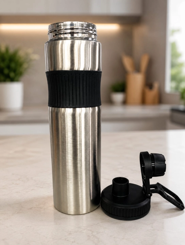 Black Premium Stainless Steel Travel Bottles — bulk from ₹219