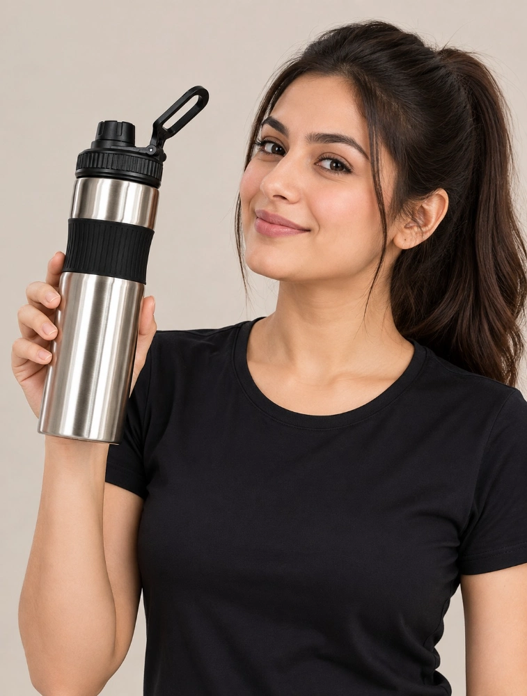 Black Premium Stainless Steel Travel Bottles — bulk from ₹219