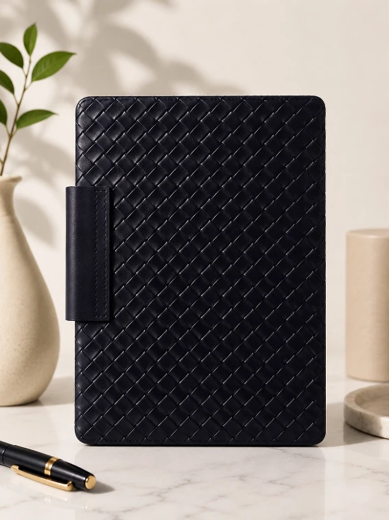 Black Premium Textured Magnetic Closure Diary