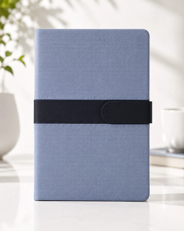 Black Signature Contrast Belt Diary