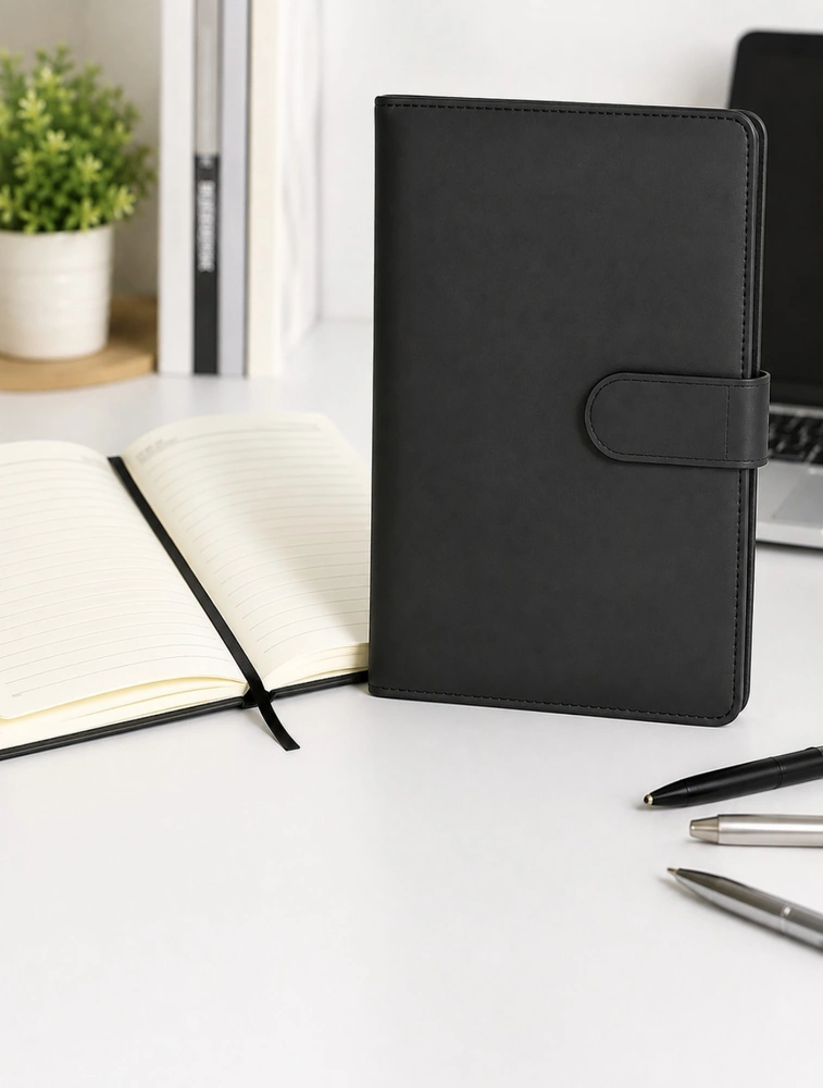 Black Solid With Round Metal Closure Dairy