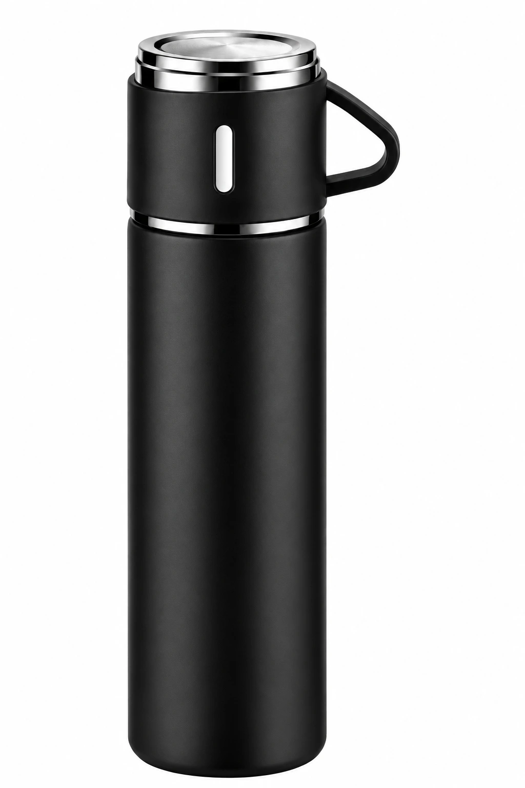 Black Stainless Steel Vacuum Insulated Travel Flask Set 500 ML