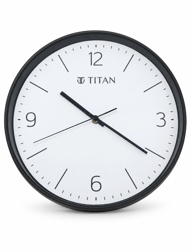 Black Titan Modern Minimalist Analog Wall Clock
