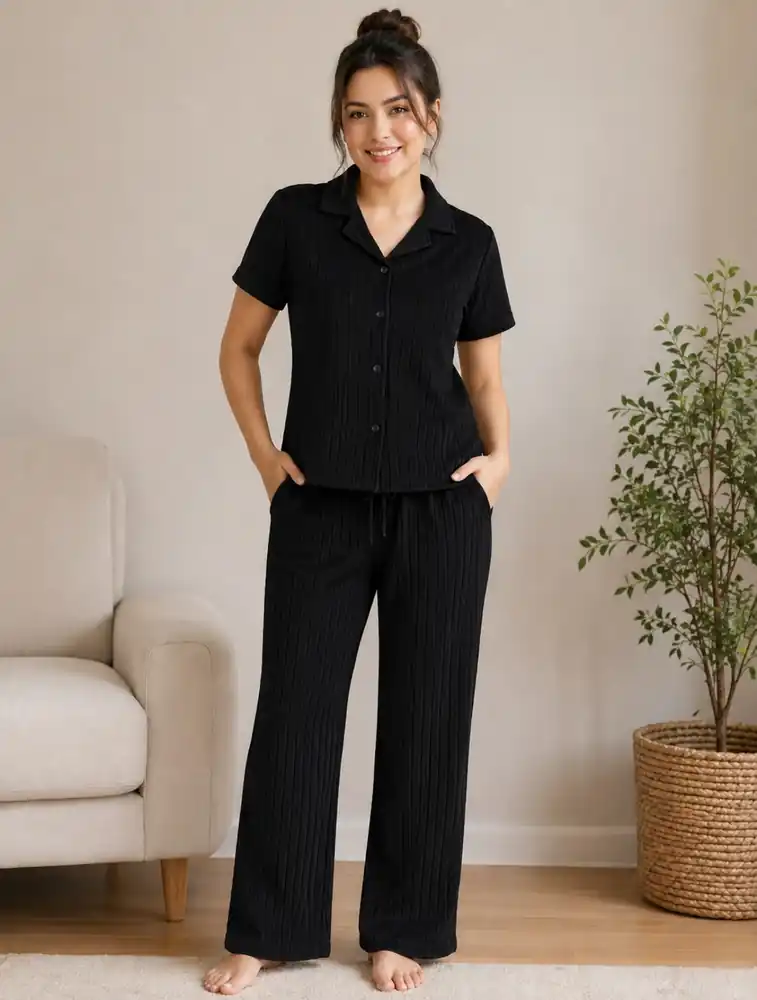 Black Trending Womens Long Coord Set