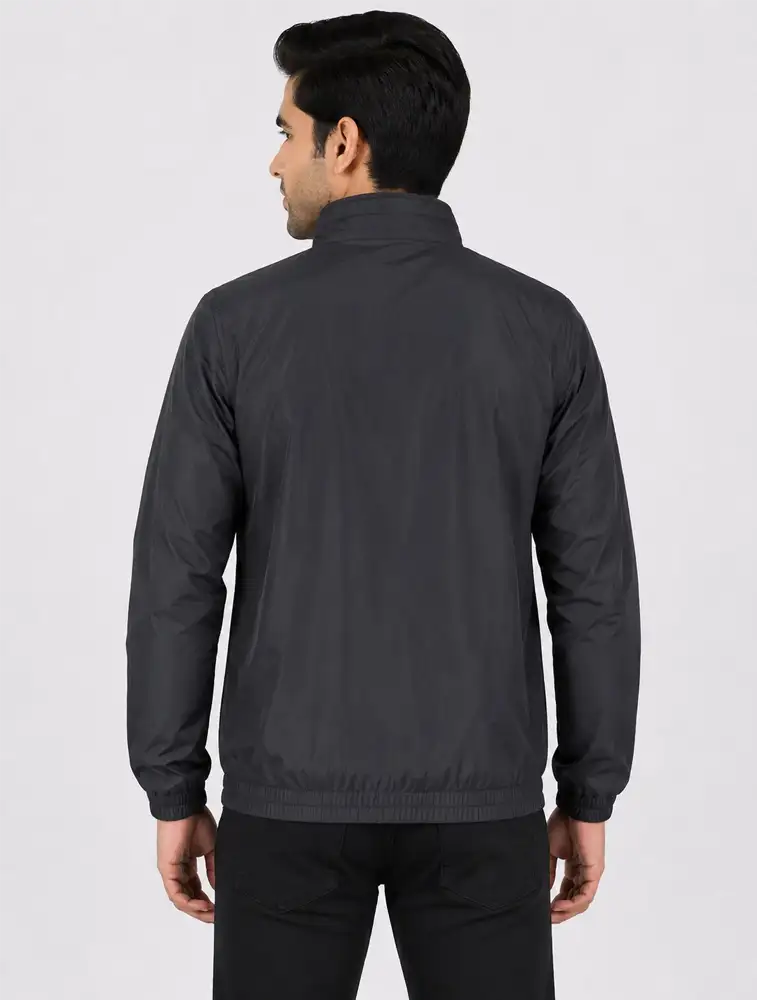 Black Unisex Dry Fit Sports Wind Cheater Jacket