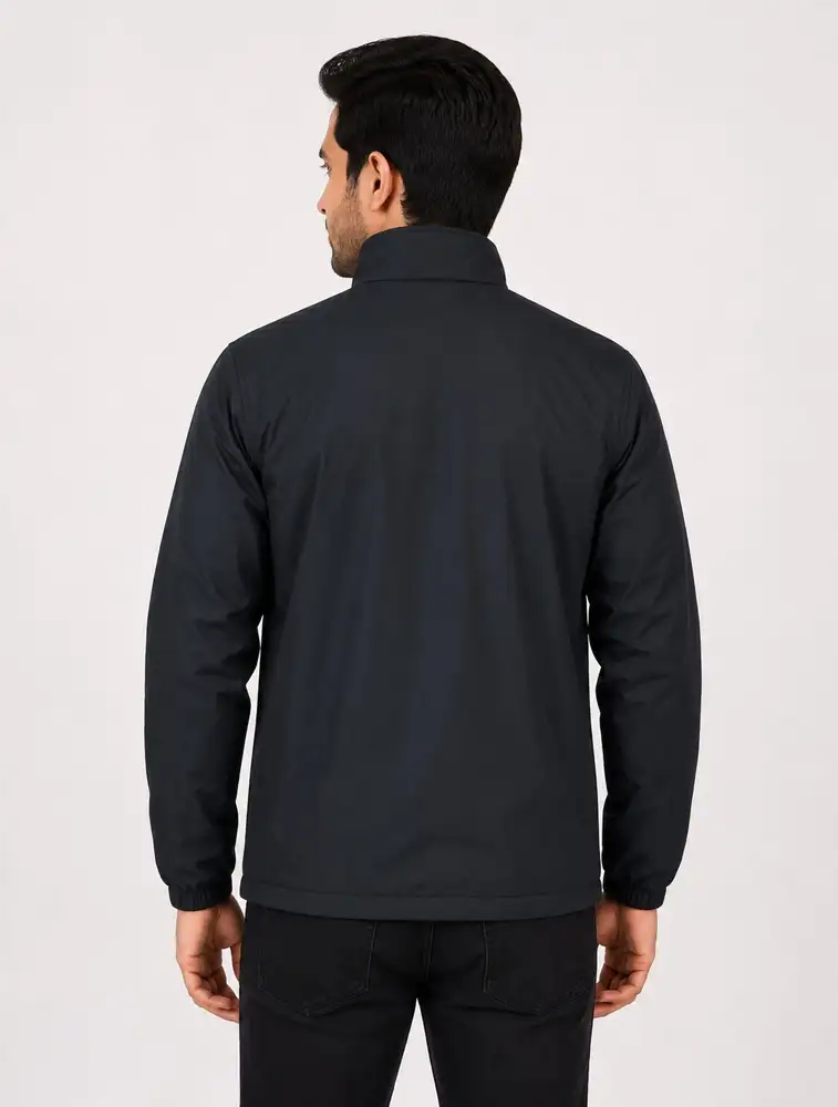 Black Unisex Light Weight Wind Cheater Jacket