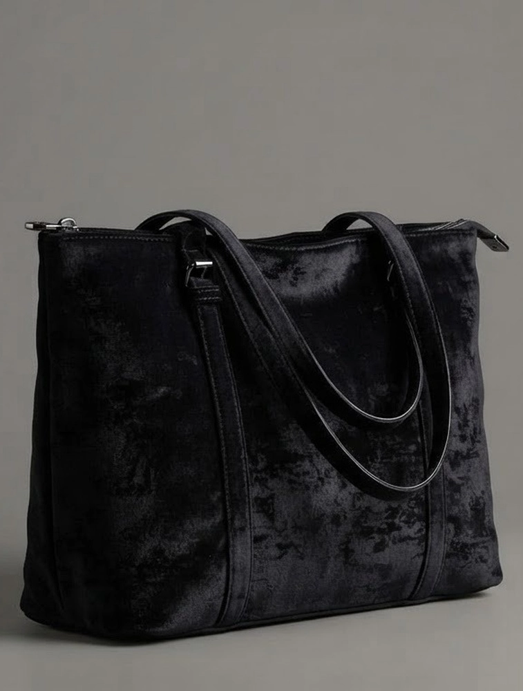 Black Womens Everyday PU Leather Shoulder Bag