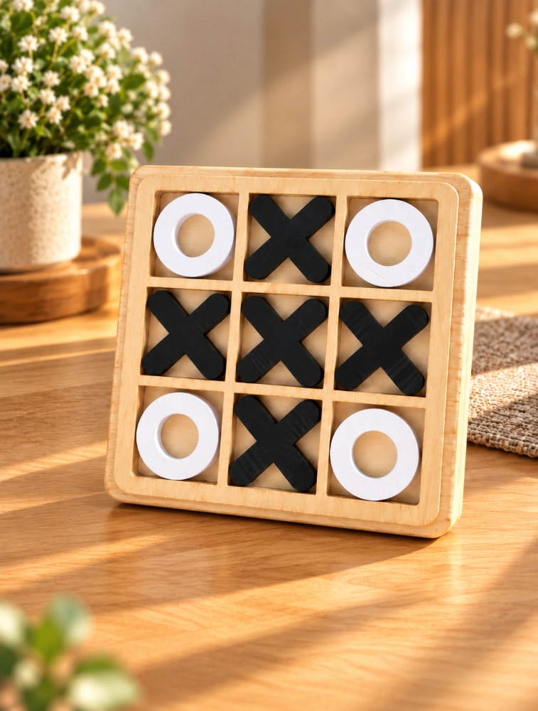 Multicolour Wooden XO Small Game Board