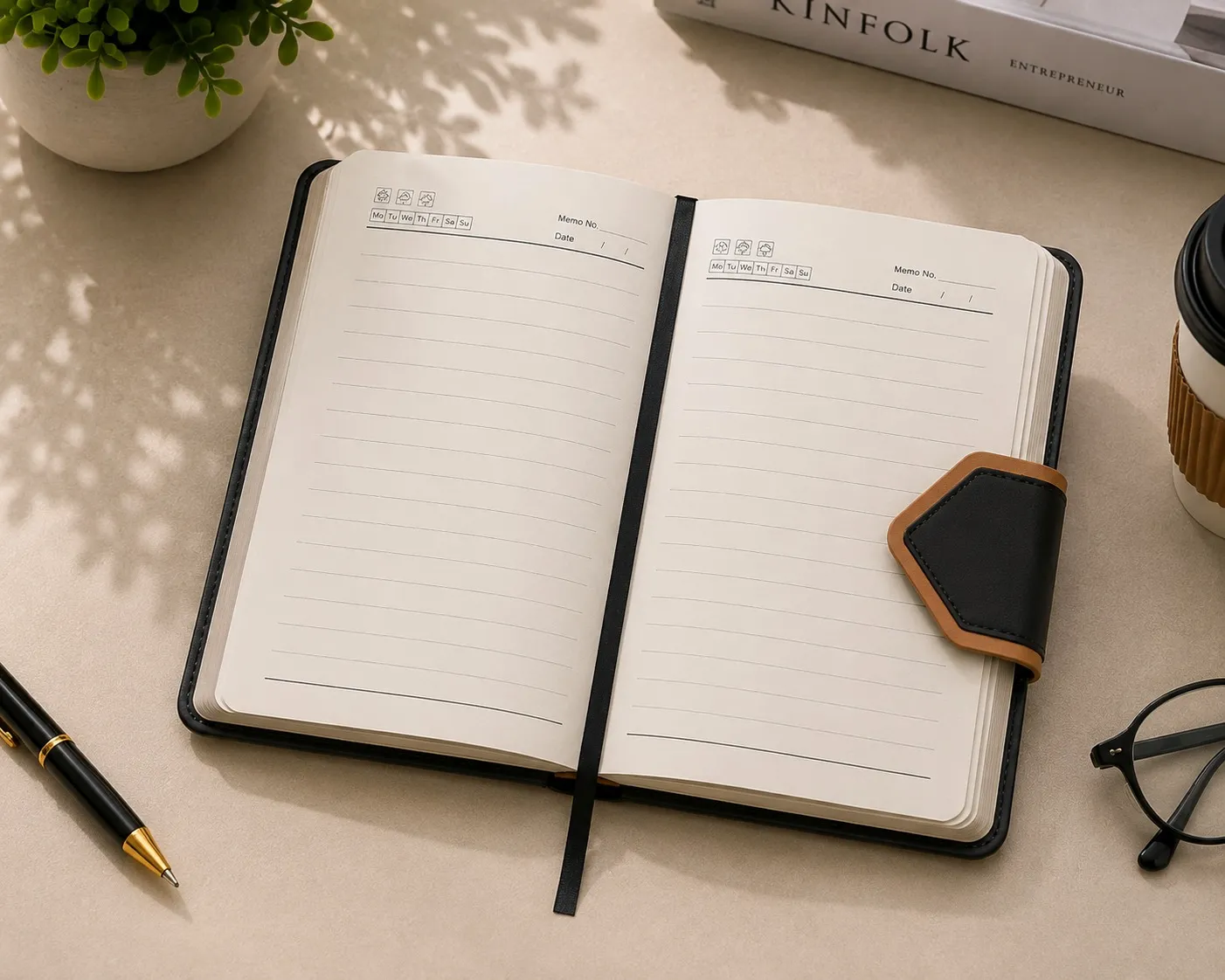 Black and Brown Dual Color Triangle Metal Closure Diary — bulk from ₹306