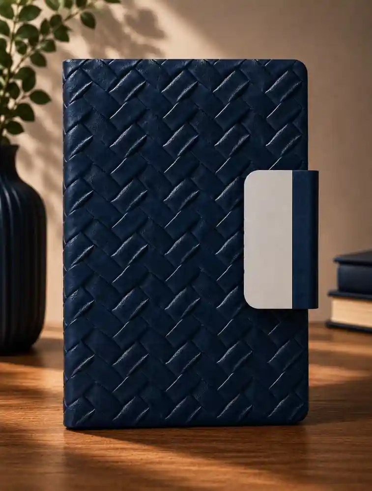 Blue  Textured with Metal  Closure Dairy