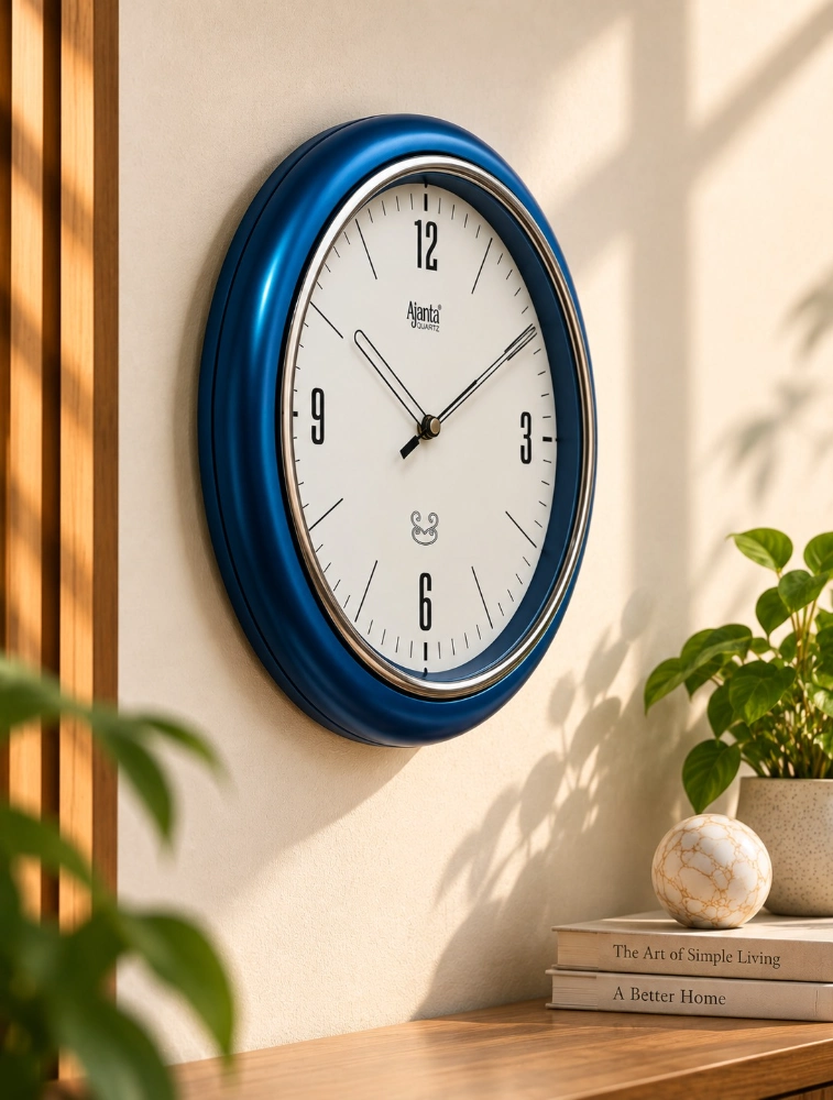 Blue Ajanta Round Royal Wall Clock 1237