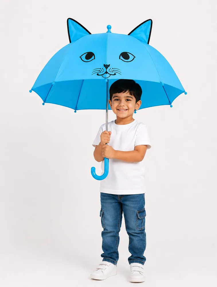 Blue Kids Cartoon Umbrella
