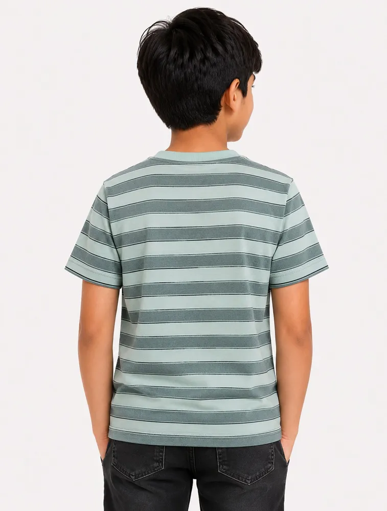 Blue Kids Dad and Me Round Neck Premium T Shirt