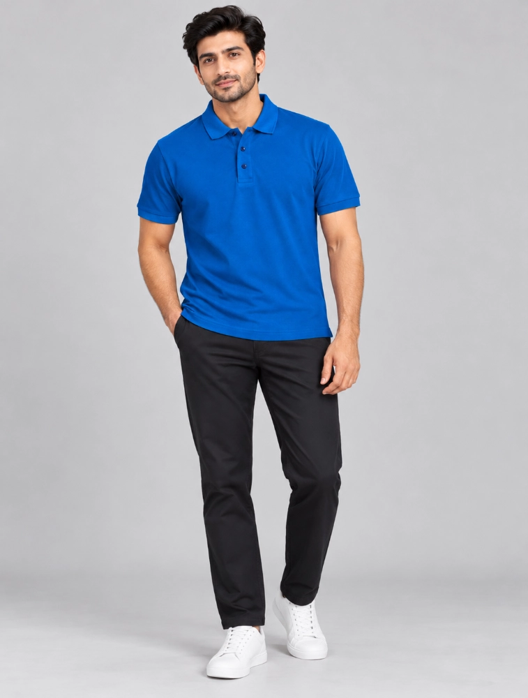 Royal Blue Polycotton 180 GSM Polo TShirt