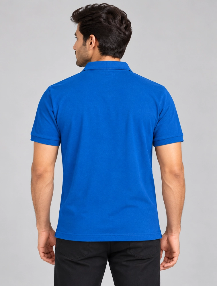 PEME MART Men's Royal Blue Polycotton Polo T-Shirt – 180 GSM
