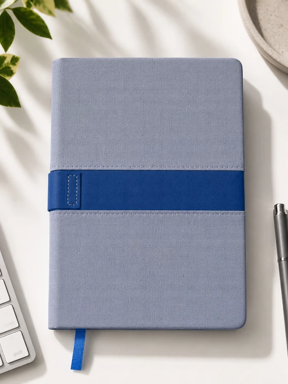 Blue Signature Contrast Belt Diary — bulk from ₹193
