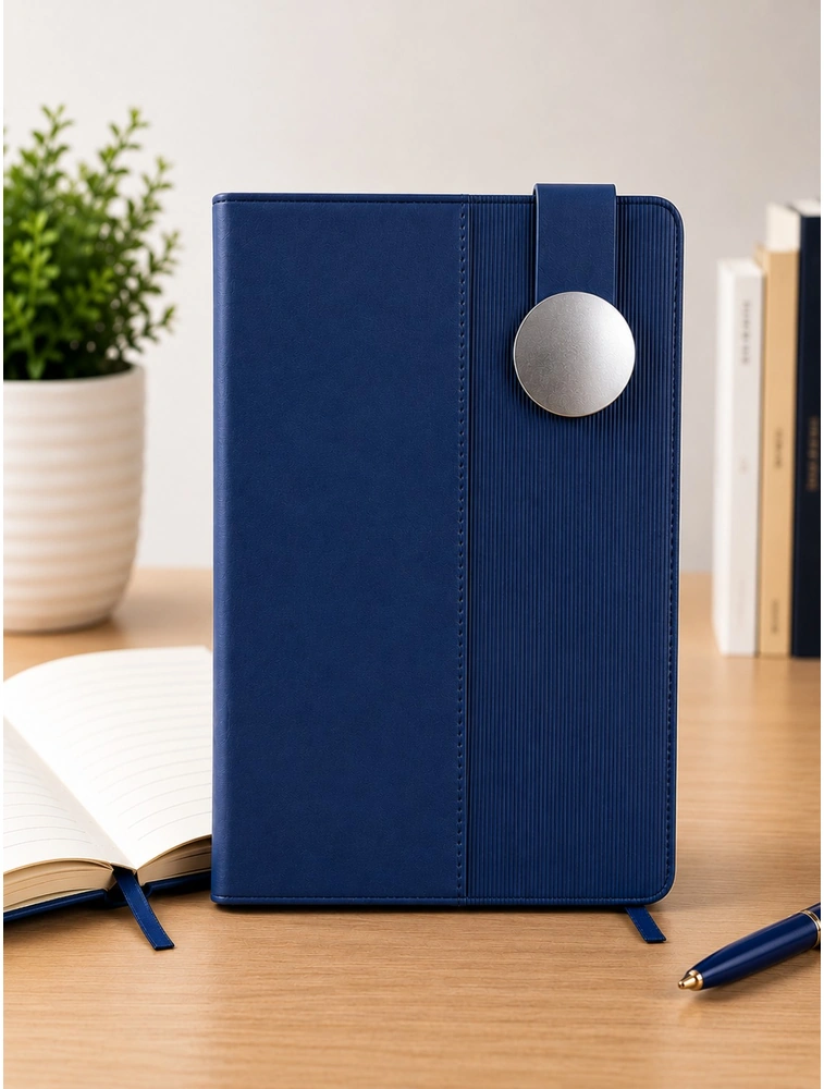 Blue Single Line Half Textured with Round  Dial  at Top Dairy