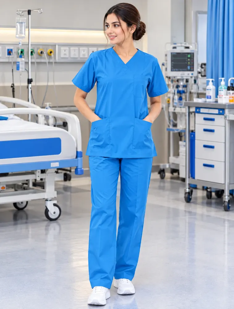 Blue UNIFAB INDIA Unisex Surgeon Scrub Suit