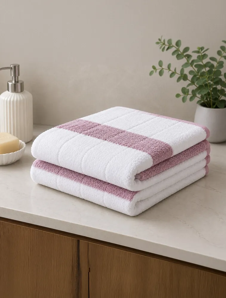 Blush Pink Habitude Microfiber Premium Bath Towel