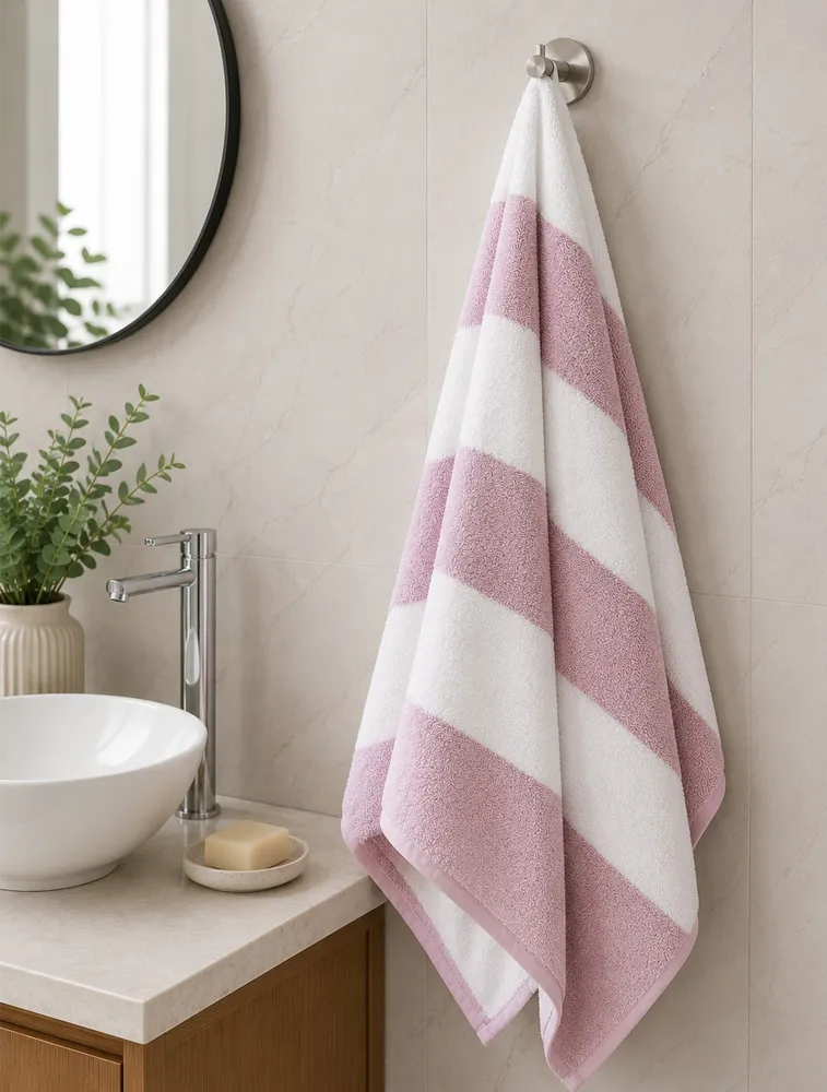 Blush Pink Habitude Microfiber Premium Bath Towel