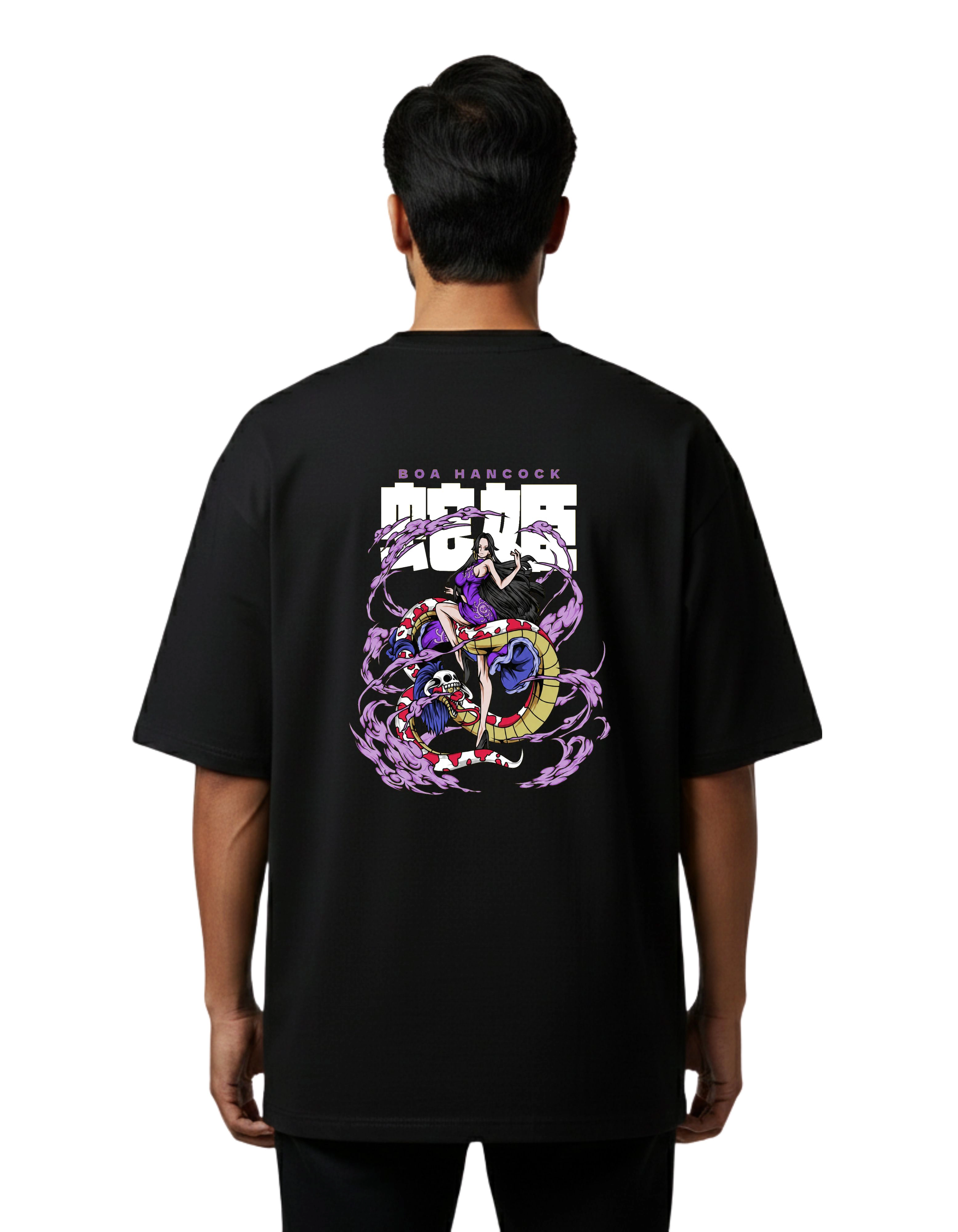 Boa Hancock Hype Oversize Cotton French Terry T-Shirt 240 GSM Black