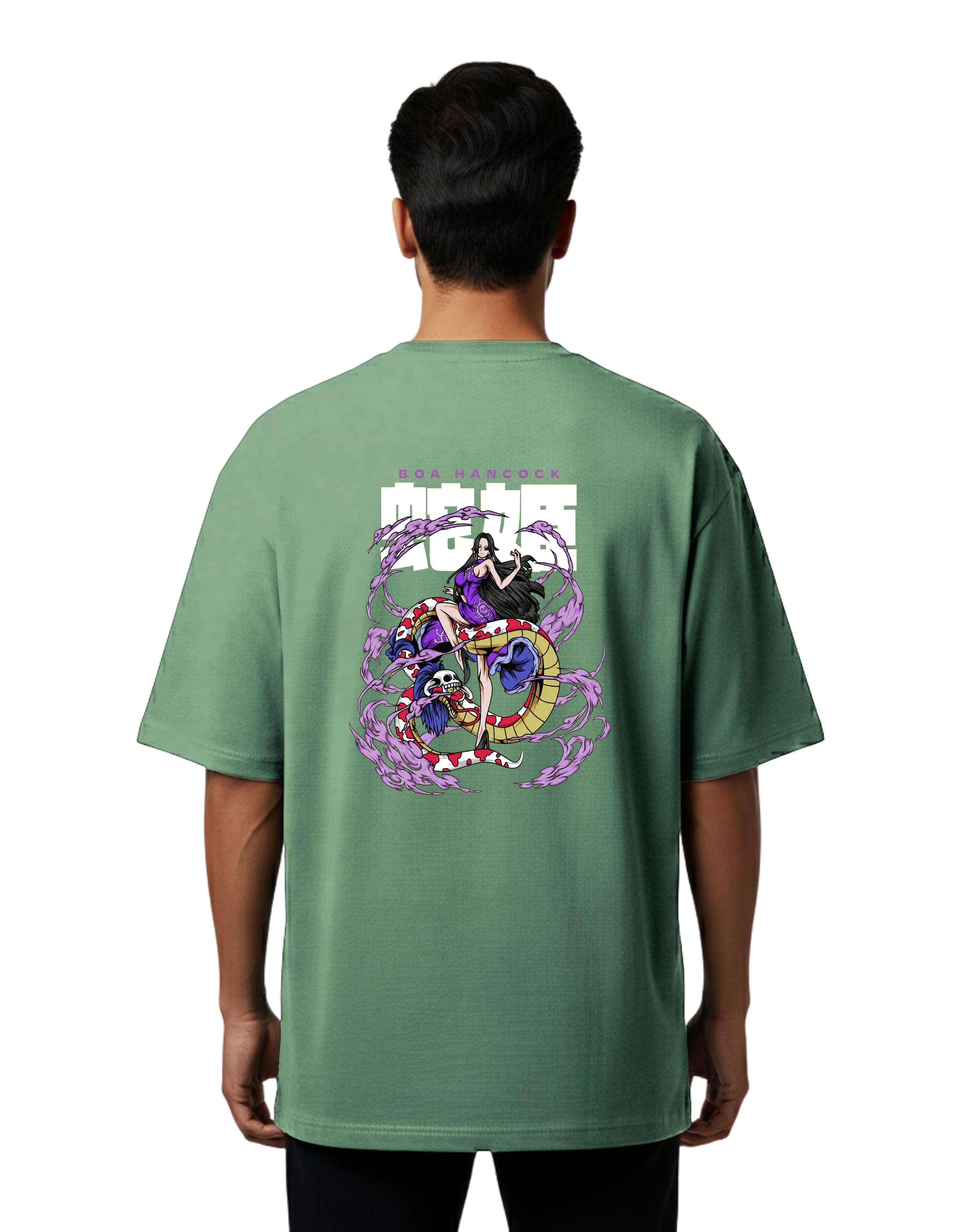 Boa Hancock Hype Oversize Cotton French Terry T-Shirt 240 GSM D Green