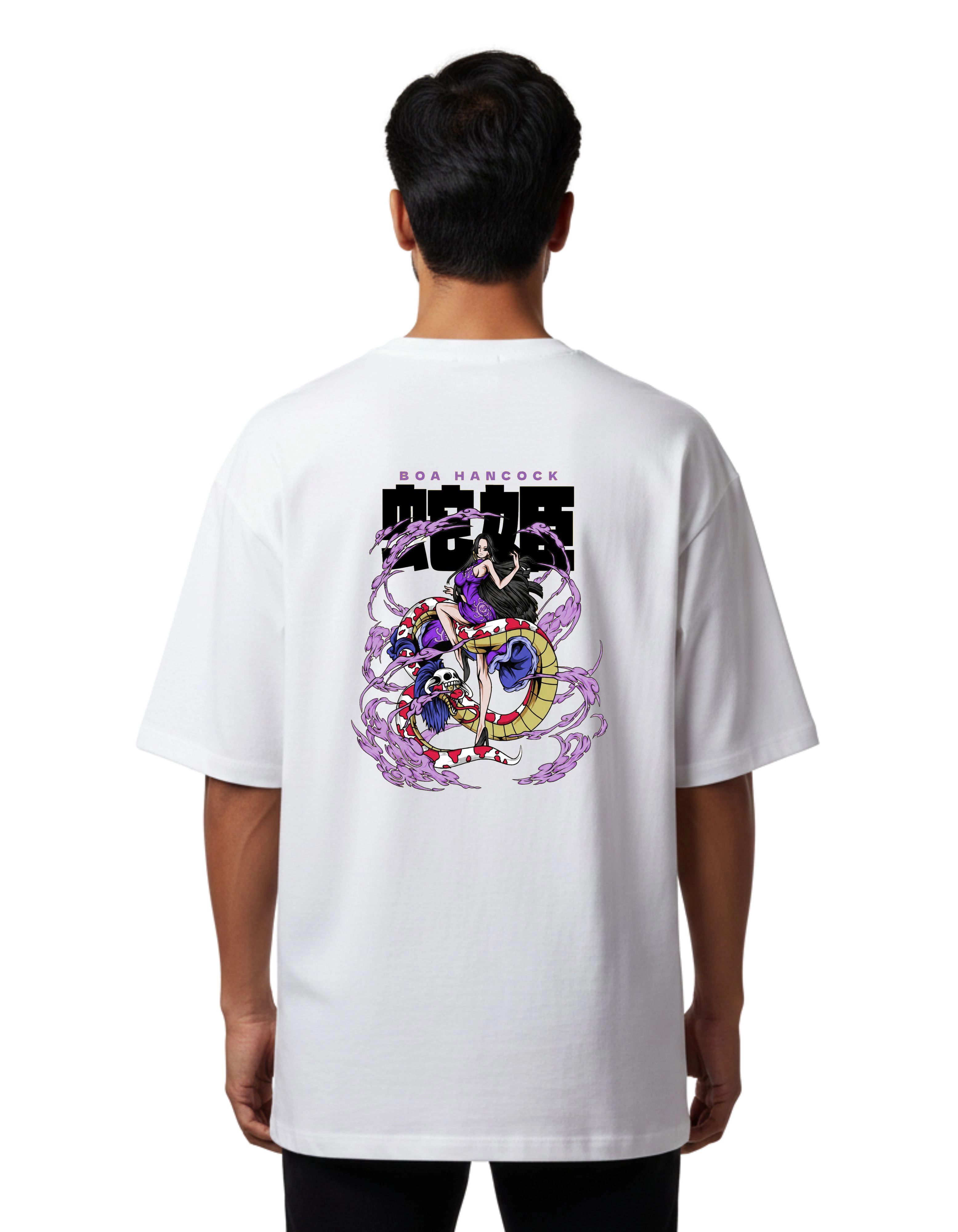 Boa Hancock Hype Oversize Cotton French Terry T-Shirt 240 GSM White