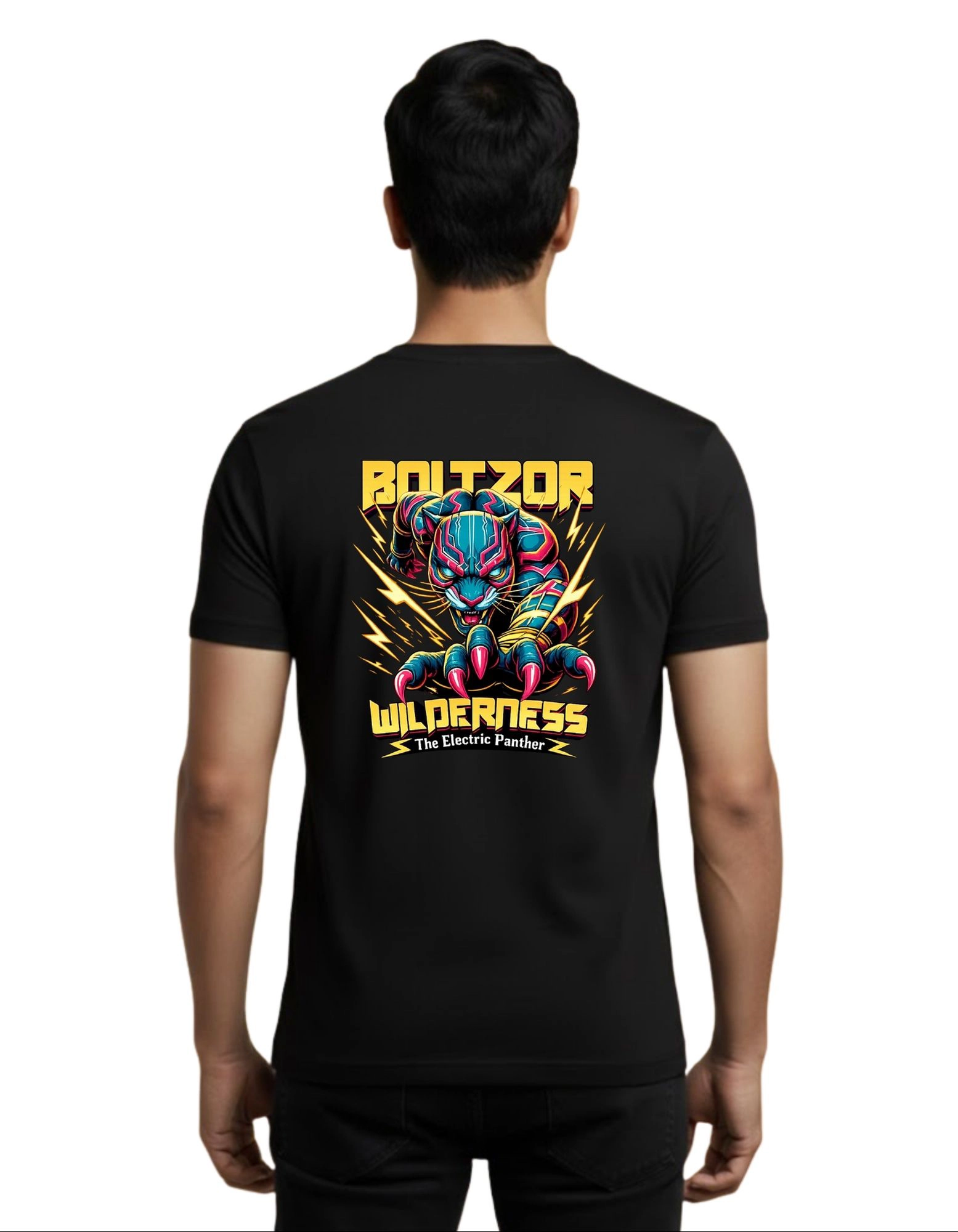 Boltzor Wilderness Cotton Round Neck T-Shirt 180 GSM Black