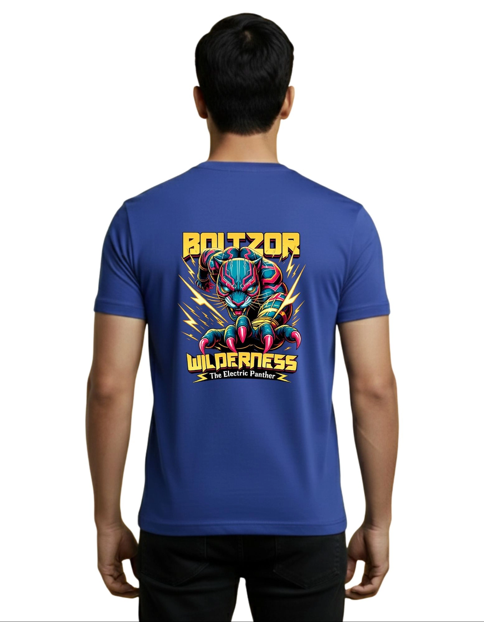 Boltzor Wilderness Cotton Round Neck T-Shirt 180 GSM Royal Blue