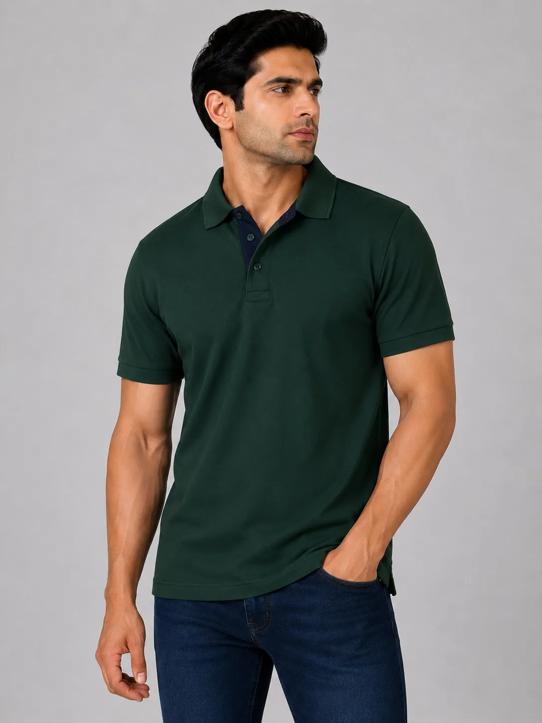 Bottle Green Mens AeroPiq Mars 210 GSM Polo TShirt
