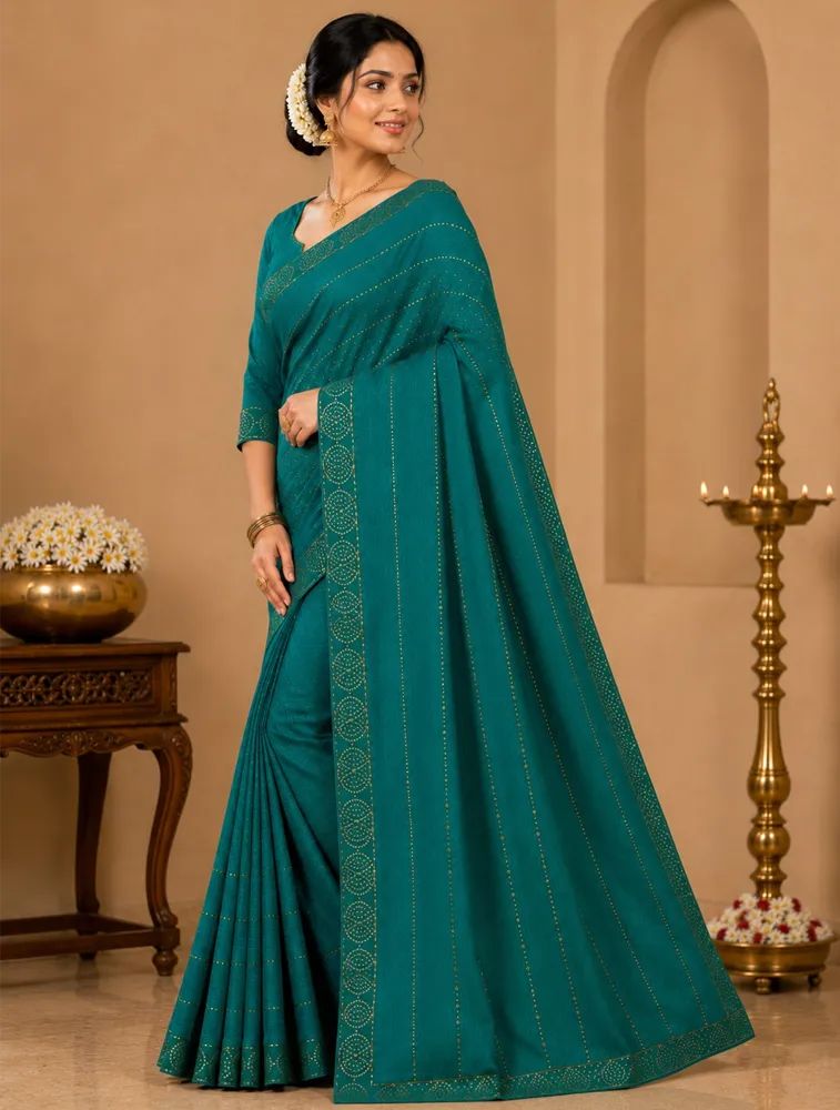Bottle Green Womens Printed Luxury Arihent Soft Silk Sarees