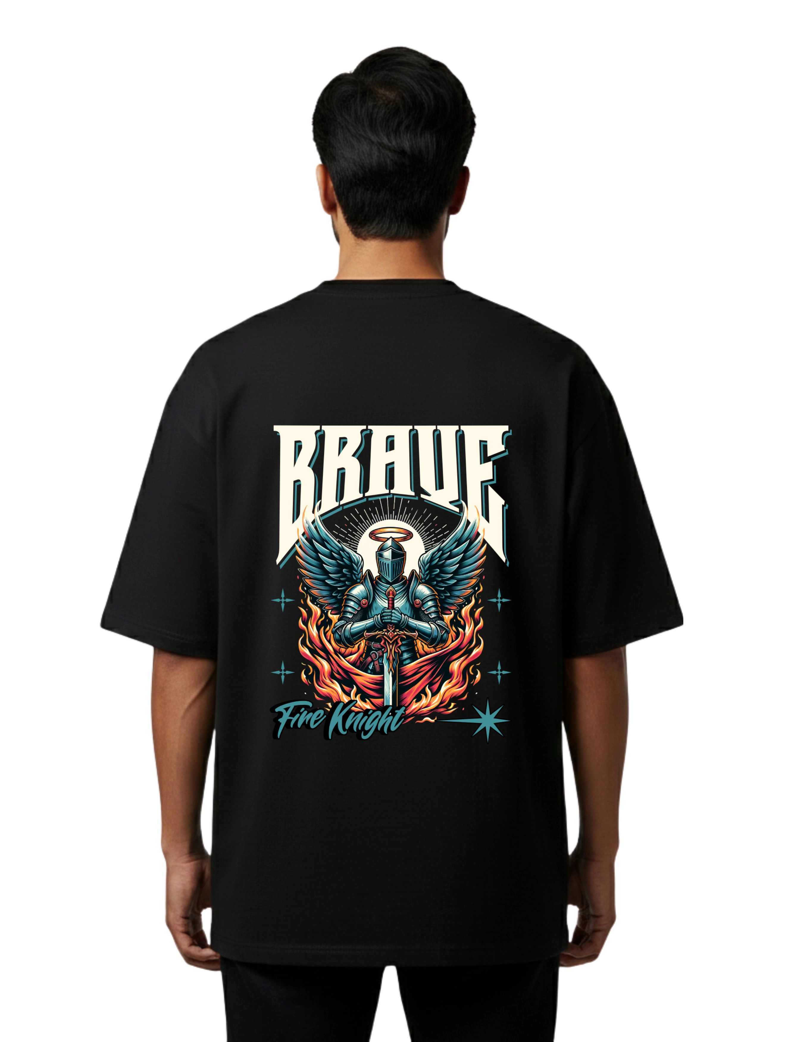 Brave Oversize Cotton French Terry T-Shirt 240 GSM Black