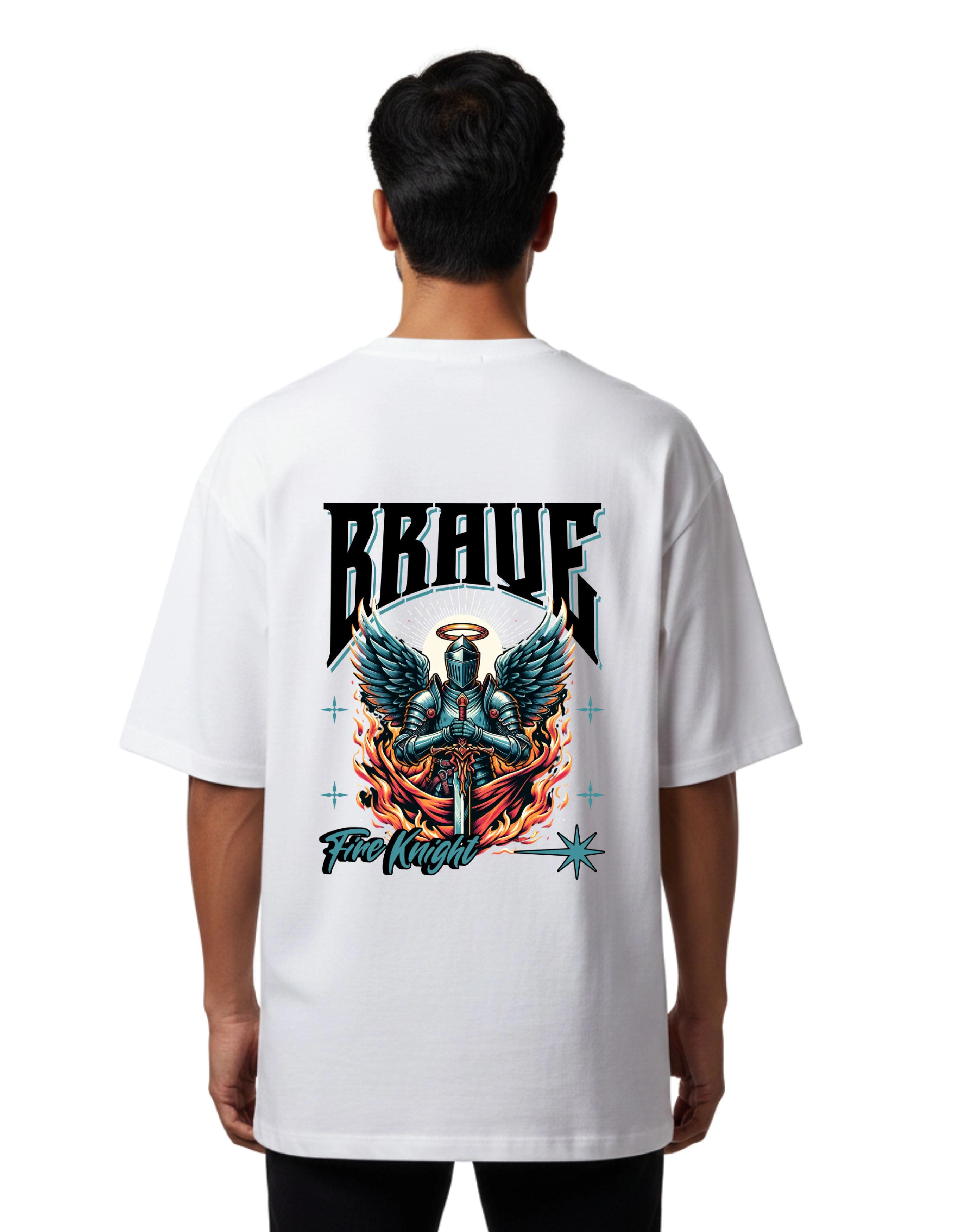 Brave Oversize Cotton French Terry T-Shirt 240 GSM White