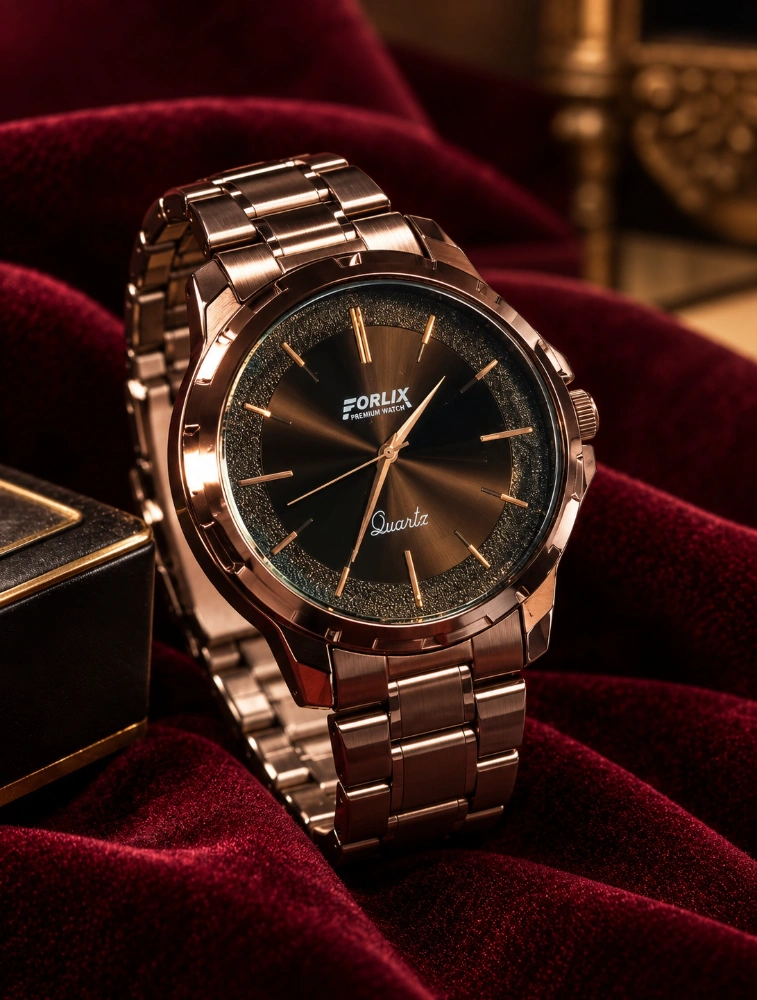 Bronze Modern Classic Stainless Steel Wristwatch