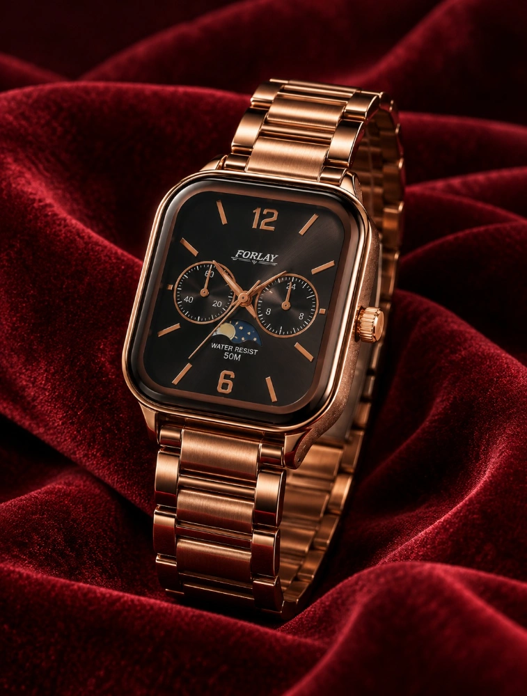 Bronze Stainless Steel Strap Watch