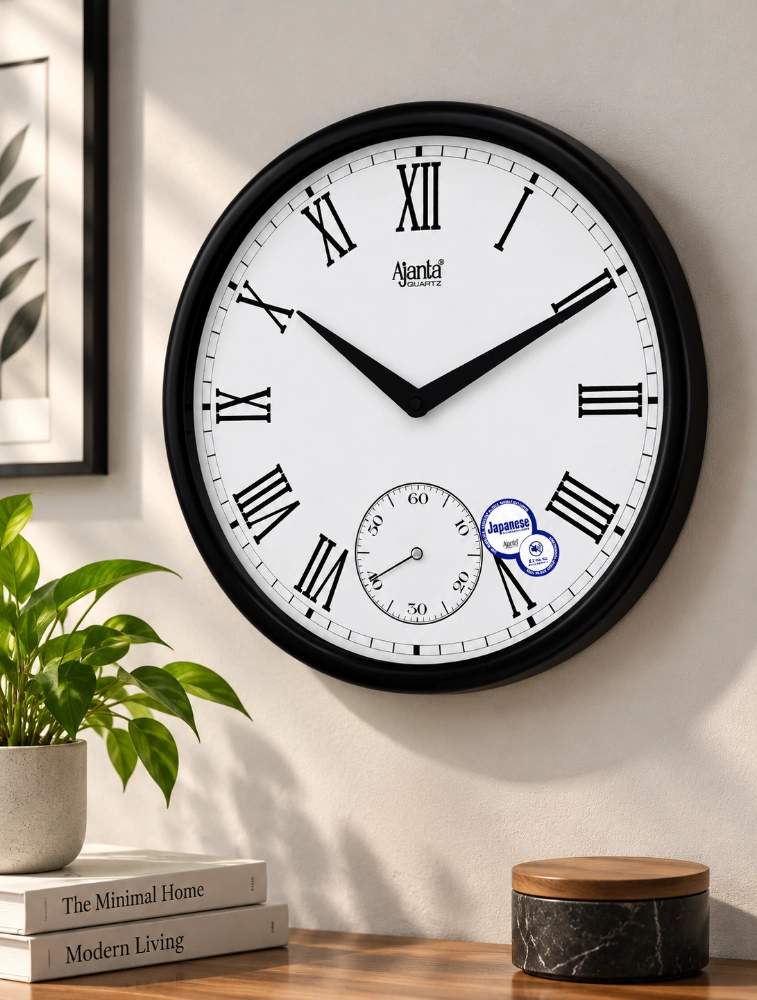 Brown Ajanta Roman Majesty Round Wall Clock 2837