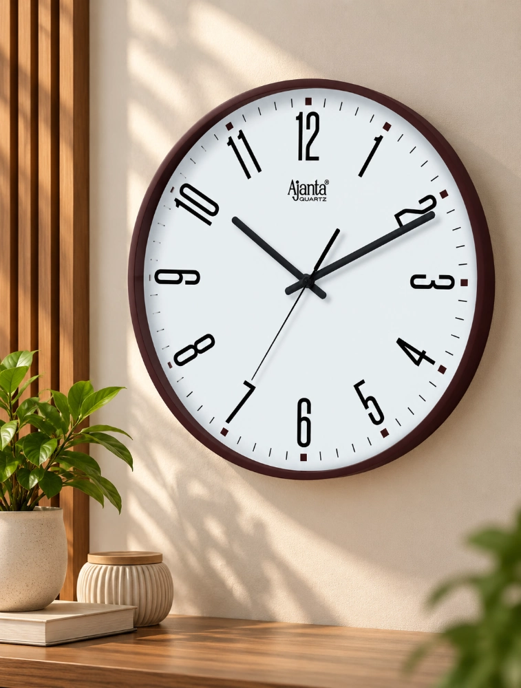 Brown Ajanta Round Opulence Wall Clock 9067