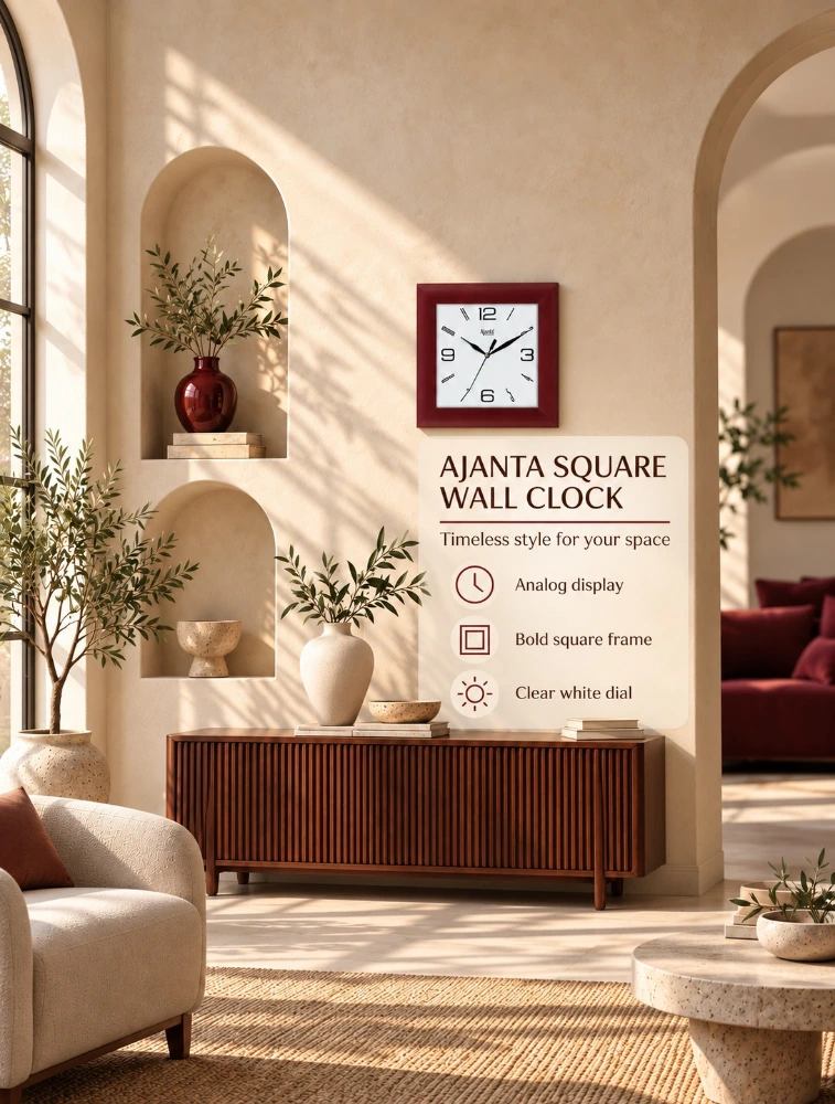 Brown Ajanta Urban Orbit Wall Clock 1847