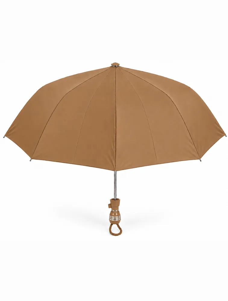 Brown Automatic Compact Travel Umbrella