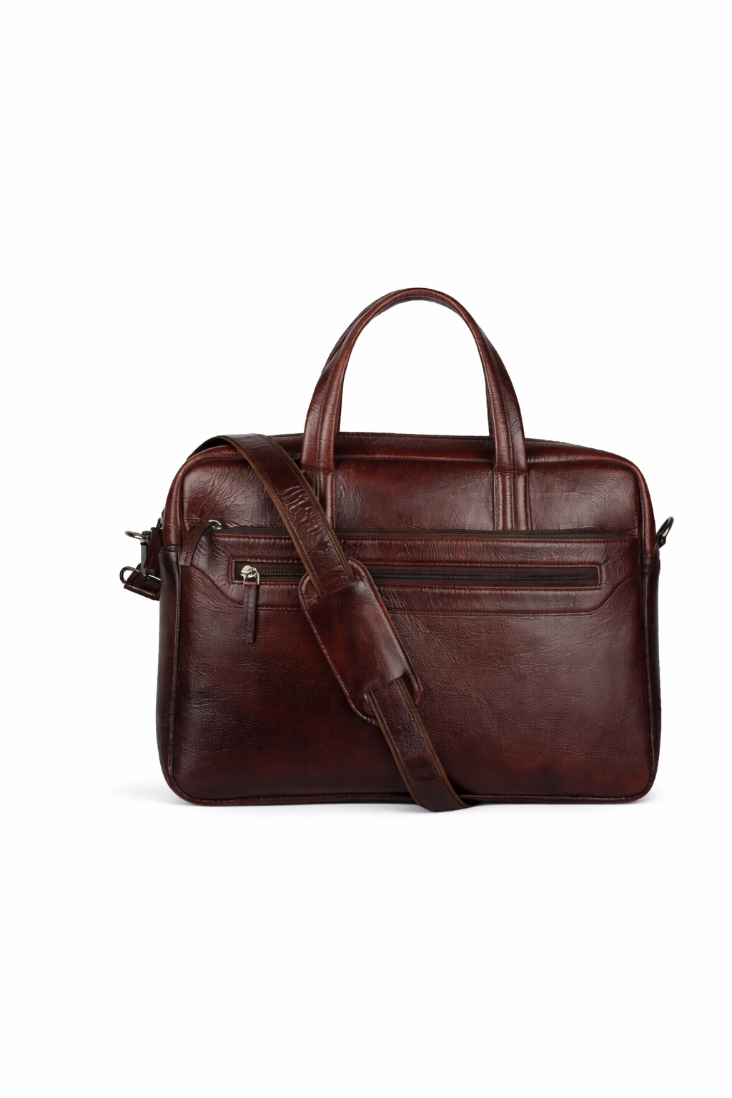Brown Classic PU Leather Laptop Bag — bulk from ₹1254