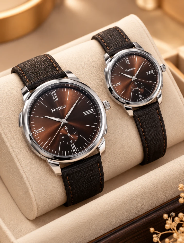 Brown Roman Couples EverDuo Watch Set