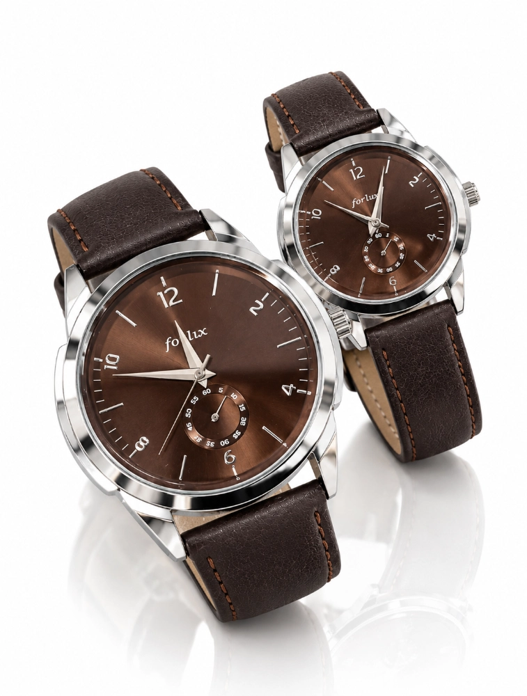 Brown Couples EverDuo Watch Set