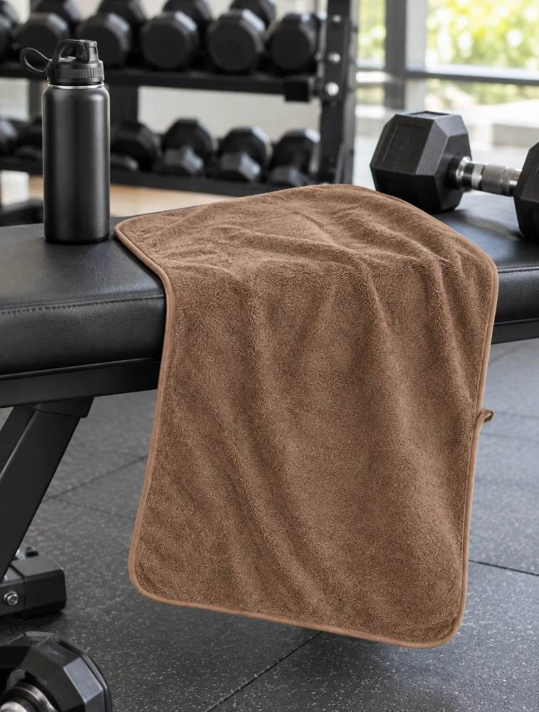 JOTHAM THREADS - Brown Habitude Microfier Premium Gym Towel