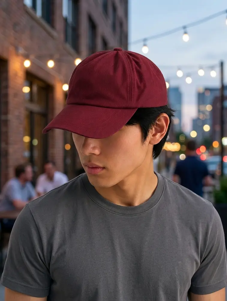 Brown Medium Quality Dry Fit Polyster Plain Caps